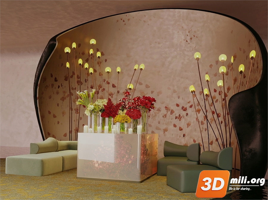 Lobby Decoration Skp Files 